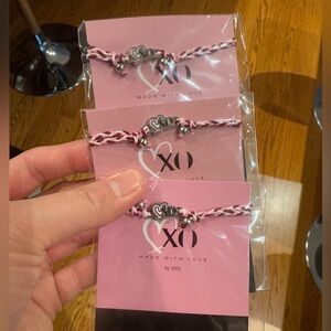 Three Effy XO rope bracelets